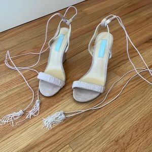 Betsy Johnson lace up wedge sandal